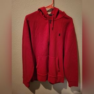 Polo Ralph Lauren Red zip-up hoodie